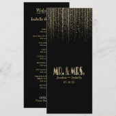 Gold Star Douche Trouwprogramma Programmakaart (Voorkant / Achterkant)