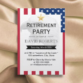 Gold Star Eagle en US Flag bij militair pensioen Kaart