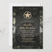 Gold Star Eagle militair veteran Birthday Kaart (Voorkant)