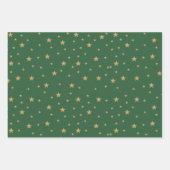 Gold Star Elegant Fantastic Holiday Red Blue Green Inpakpapier Vel (Voorkant 3)