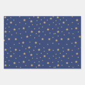 Gold Star Elegant Fantastic Holiday Red Blue Green Inpakpapier Vel (Voorkant 2)