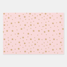 Gold Star Elegant Glitter Modern Girl Baby shower