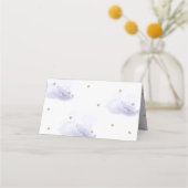 Gold Star en Lavender Cloud Baby shower Place Card Plaatskaartje (Achterkant)