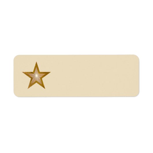 Gold Star-etiket crème Etiket (Voorkant)