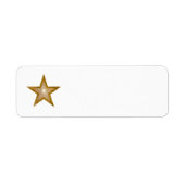 Gold Star-etiket wit Etiket (Voorkant)