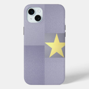 Gold Star Excellence Chique getextureerde maagdenp iPhone 15 Mini Hoesje