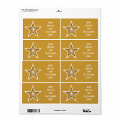 Gold Star 'Family' cadeaulabel grote gouden label (Full Sheet)