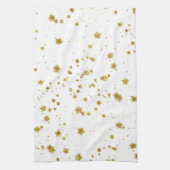 Gold Star Faux Foil Sequin Background Stars Design Theedoek (Verticaal)