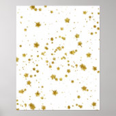 Gold Star Faux Folie Sequin Background Stars Desig Poster (Voorkant)