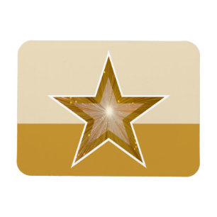 "Gold" Star Flexible Magnet crème goud Magneet