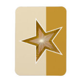 "Gold" Star Flexible Magnet crème goud Magneet (Verticaal)
