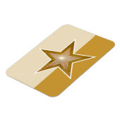 "Gold" Star Flexible Magnet crème goud Magneet (Linkerzijde)