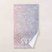 Gold Star Foil Sparkle Roos Quartz Serenity Blue Bad Handdoek (Handdoek)
