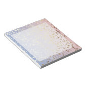 Gold Star Folie Sparkle Roos Quartz Serenity Blue Notitieblok (Schuin)