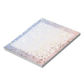 Gold Star Folie Sparkle Roos Quartz Serenity Blue Notitieblok (Linkerzijde)