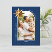 Gold Star-fotokaart Feestdagenkaart (Staand voorkant)
