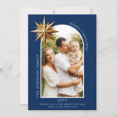 Gold Star-fotokaart Feestdagenkaart (Voorkant)