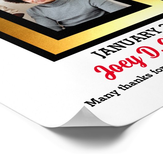 Gold star fotomedewerker van de maandprijs poster (Hoek)