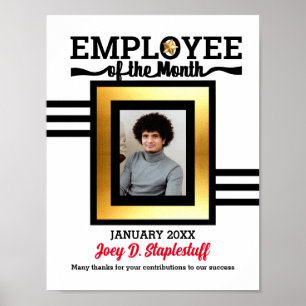 Gold star fotomedewerker van de maandprijs poster