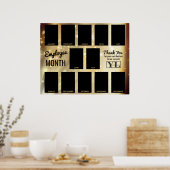 Gold star fotomedewerker van maand-herkenning poster (Keuken)