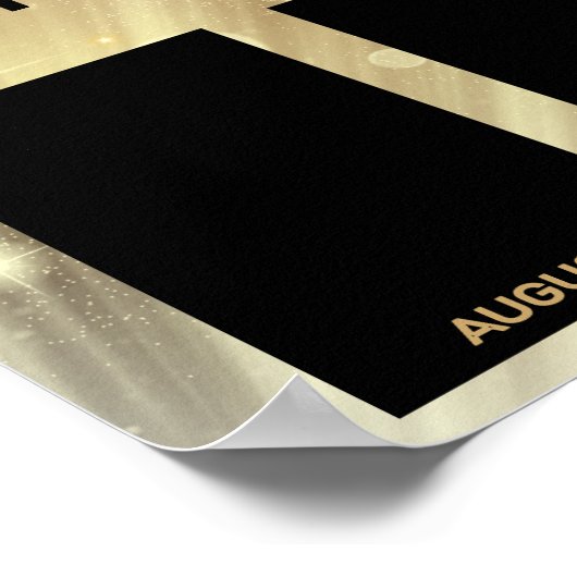 Gold star fotomedewerker van maand-herkenning poster (Hoek)