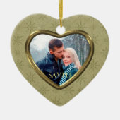 Gold Star-fotosjabloon Keramisch Ornament (Voorkant)