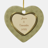 Gold Star-fotosjabloon Keramisch Ornament (Achterkant)