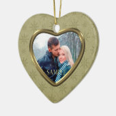 Gold Star-fotosjabloon Keramisch Ornament (Links)