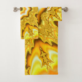 Gold Star Fractal Bath Towel Set Bad Handdoek