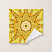 Gold Star Fractal Bath Towel Set Bad Handdoek (Wasdoekje)