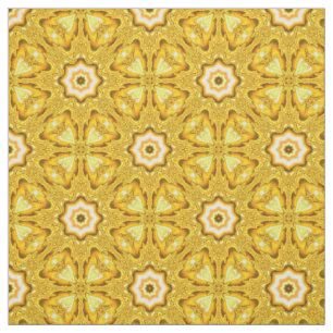 Gold Star Fractal Fabric Stof