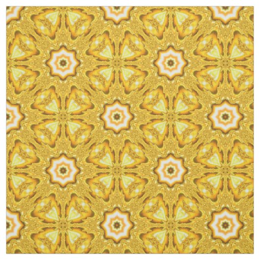 Gold Star Fractal Fabric Stof (Swatch)