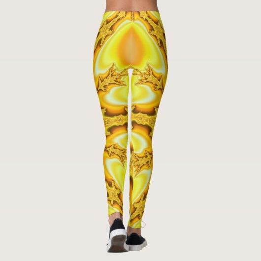 Gold Star Fractal Leggings (Achterkant)
