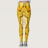 Gold Star Fractal Leggings (Voorkant)