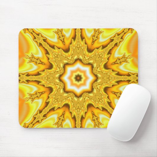 Gold Star Fractal Mousepad Muismat (Met muis)