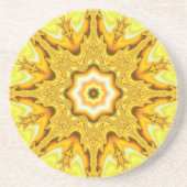 Gold Star Fractal Sandstone Onderzetter (Voorkant)