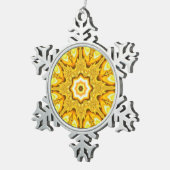 Gold Star Fractal Snowflake Ornament (Rechts)