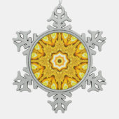 Gold Star Fractal Snowflake Ornament (Voorkant)