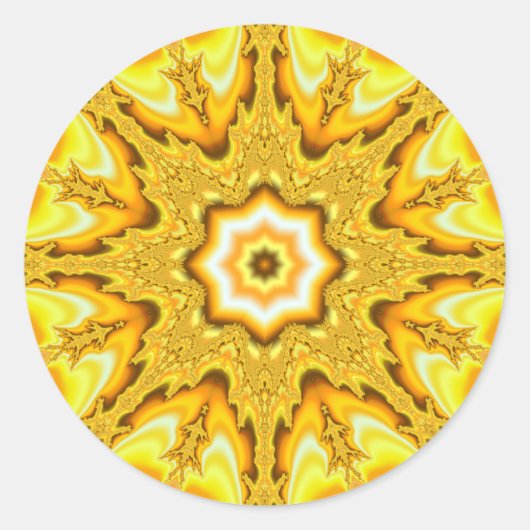 Gold Star Fractal Stickers (Voorkant)