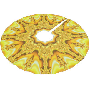 Gold Star Fractal Tree Skirt Kerstboom Rok