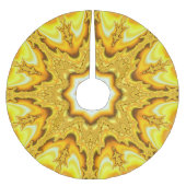 Gold Star Fractal Tree Skirt Kerstboom Rok (Voorkant)