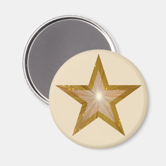Gold Star fridge magnet crème (Voorkant / Achterkant)