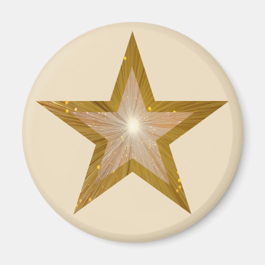 Gold Star fridge magnet crème (Voorkant)