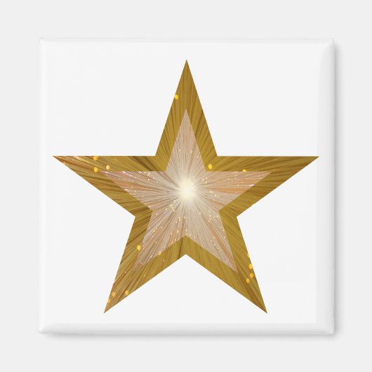 Gold Star friet magneet wit (Voorkant)