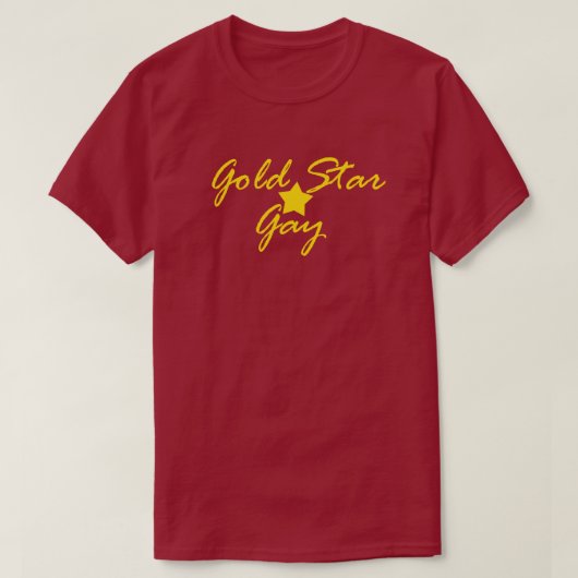 GOLD STAR GAY T-SHIRT (Design voorkant)