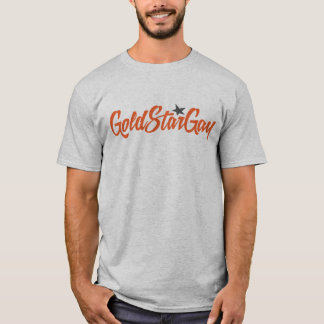 Gold Star Gay T-shirt - grijs