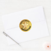 Gold star geweldige werknemersherkenning stickers (Envelop)