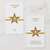 Gold Star Gold line visitekaartje wit verticaal (Voorkant / Achterkant)
