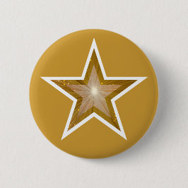 "Gold" Star-goud Ronde Button 5,7 Cm