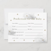 Gold Star & Grey Cloud Baby Voorspellingen Kaart (Voorkant)
